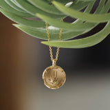 Aloe Petite Wild Flower Necklace 9ct Yellow Gold