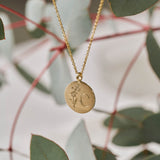 Forget-Me-Not Single Initial Necklace 9ct Yellow Gold