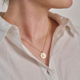 Forget-Me-Not Single Initial Necklace 9ct Yellow Gold