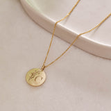 Forget-Me-Not Single Initial Necklace 9ct Yellow Gold