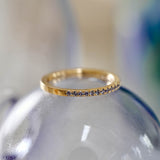 9ct Yellow Gold Eternity Ring with Natural Light Blue Sapphires